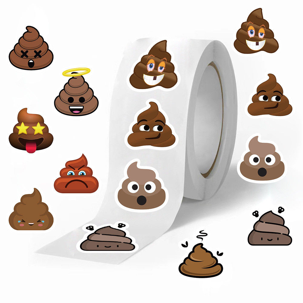 500Pcs/Roll Funny Poop Washi Tape - Hot Cross-border Sell Decor for Journal Enve