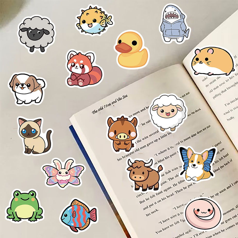 Thumbnail: 100/200PCS Animal 2 Sticker Notebook Retro Cartoon Guitar Laptop Suitcase Luggag