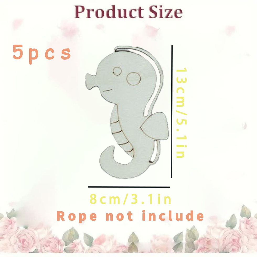 Thumbnail: Wooden DIY Creative Mermaid Hippocampus Jellyfish Blank Wood Chip Incomplete Gra