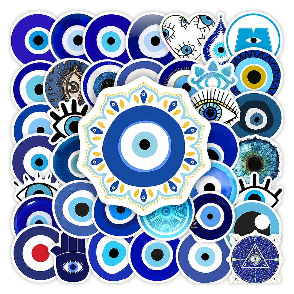 Thumbnail: Blue Evil Eye Sticker DIY Waterproof Vinyl Decal for Scrapbook Diary Junk Journa