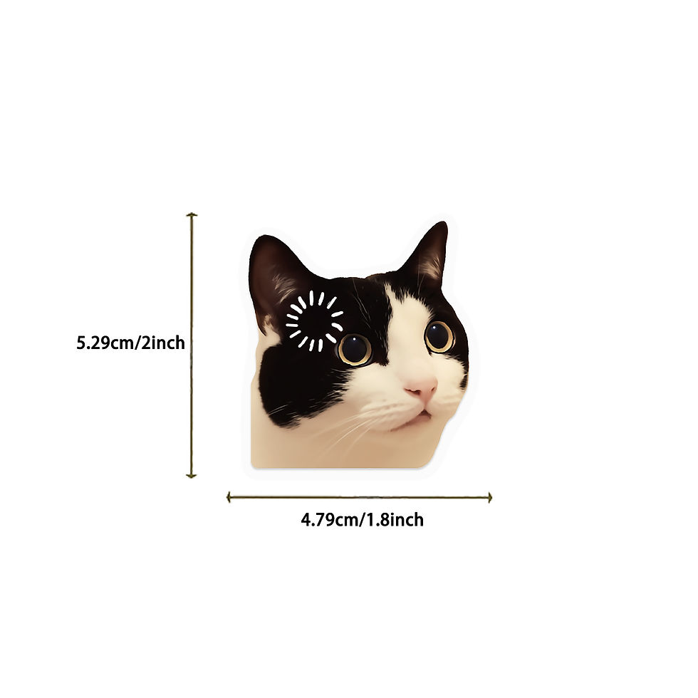 Thumbnail: 50/100PCS Cartoon Funny Cat Transparent PET Stickers DIY Laptop Scooter Statione