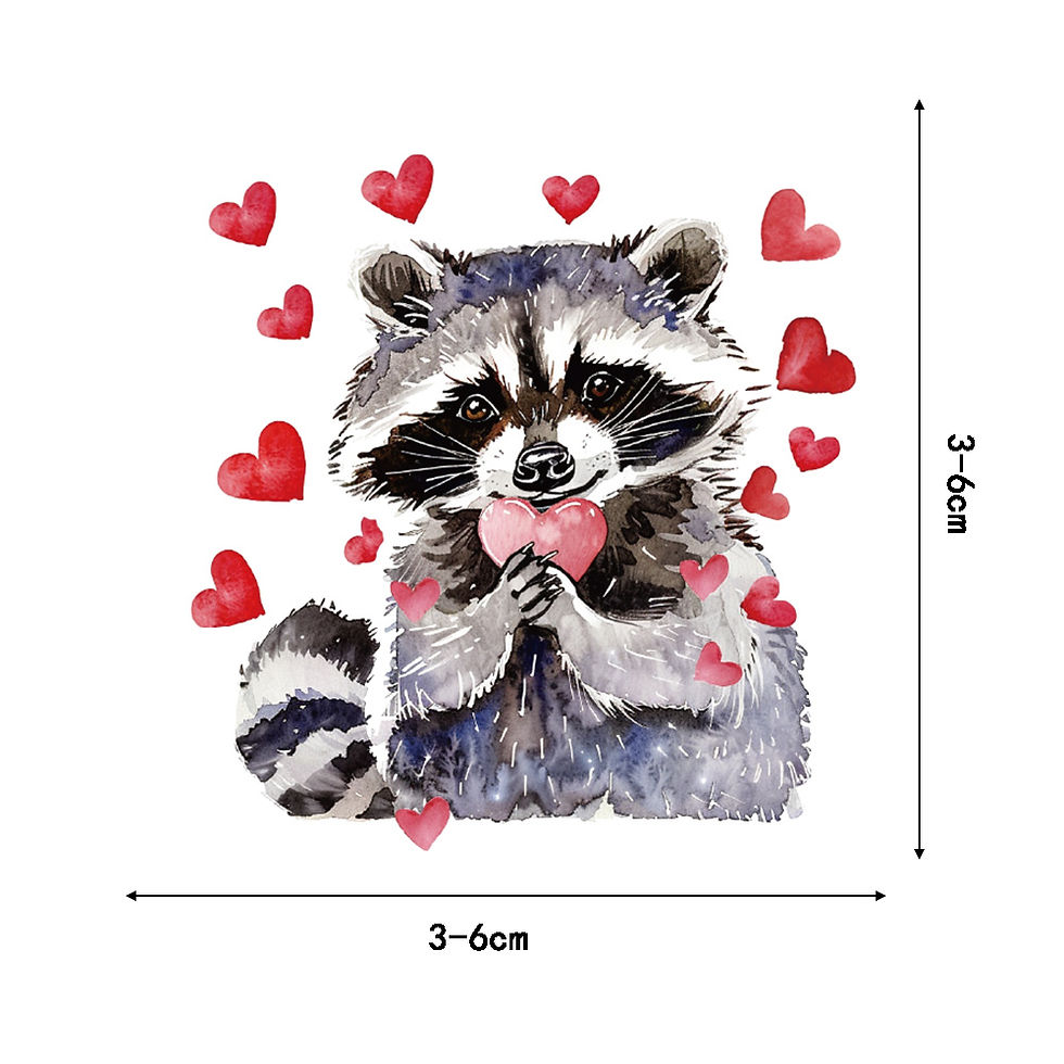 Thumbnail: 50PCS Cartoon Raccoon Sticker Nostalgia Home Decorated PVC Skateboard Coffee Art