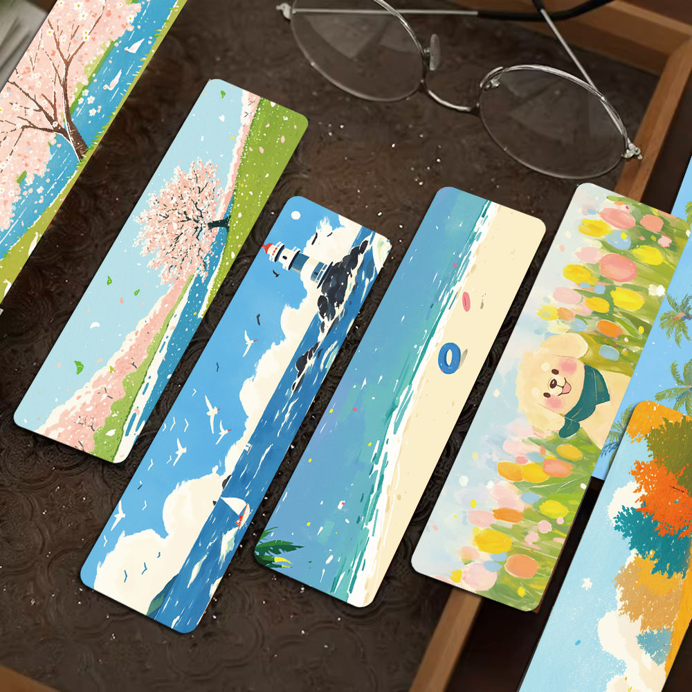 30PCS Happy Time Bookmark Laptop Gifts Phone Creative Luggage Nostalgic Phone Sk