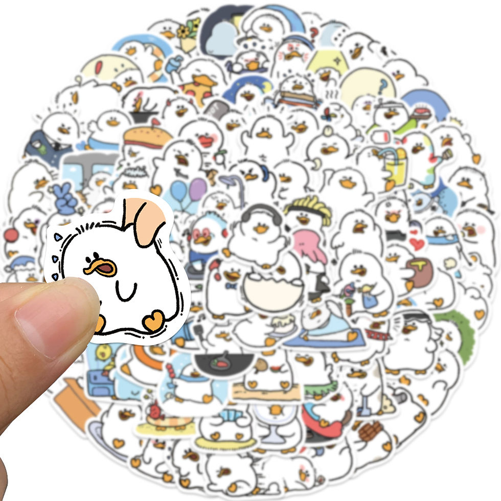 Thumbnail: 100PCS Cute Simple Duck Sticker For Aesthetic Children's Stationery School Suppl