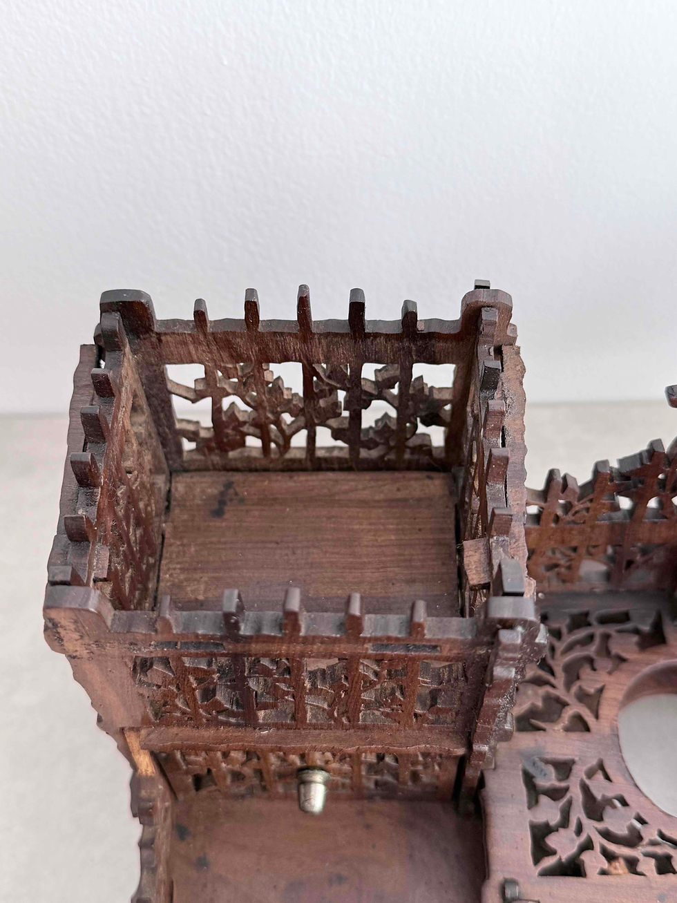 Thumbnail: Late 19th C Anglo-Indian Carved Desk Tidy