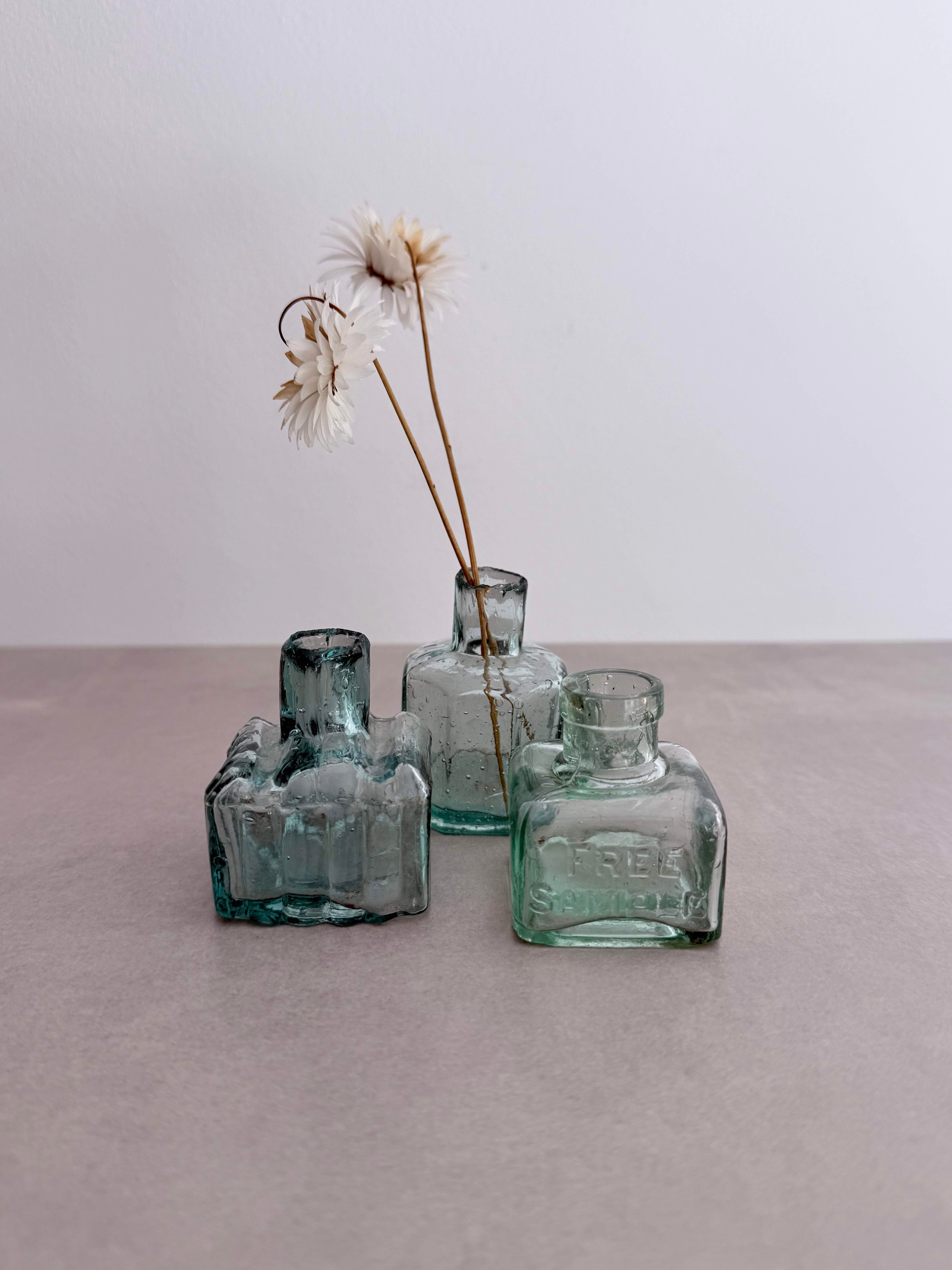 Early 20th C Antique Glass Bottles