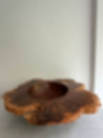 English Yew Wood Turned Sculptural Bowl