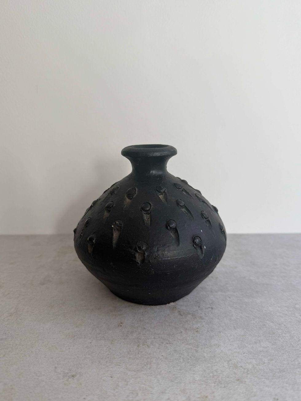 Brutalist 'Droplet' Terracotta Vase