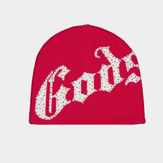 Godspeed OG Logo Studded Beanie (Red/White)