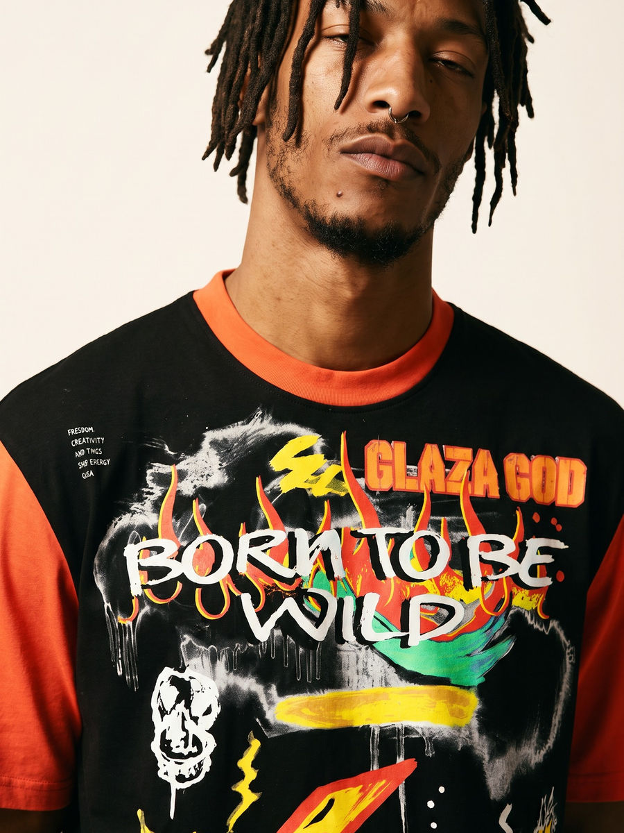 Unique - Acid Wash Oversized Tee- 02 — view 2