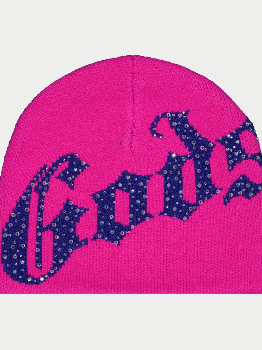 Godspeed OG Logo Studded Beanie (Fuchsia Pink) — view 1