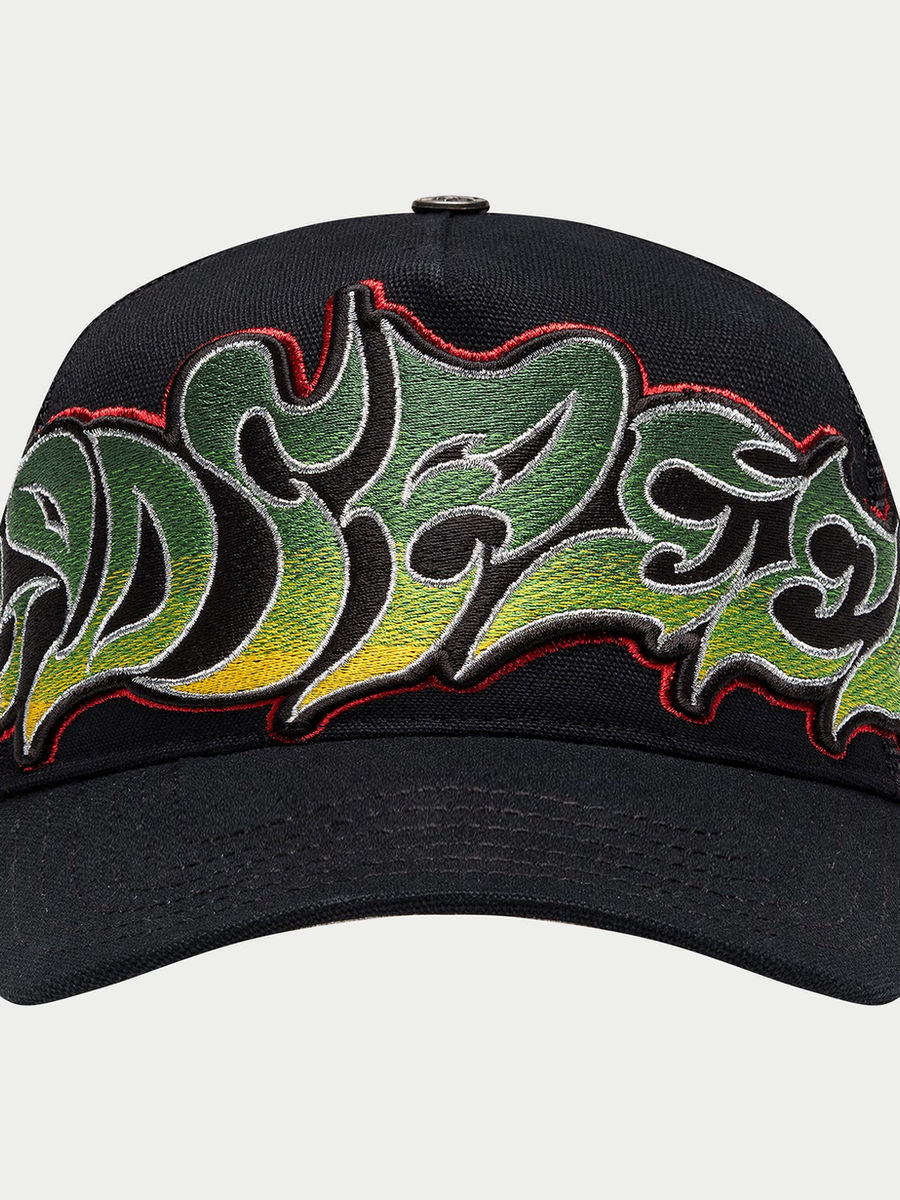 GS Neo Trucker Hat (Black/Yellow/Red) — view 2