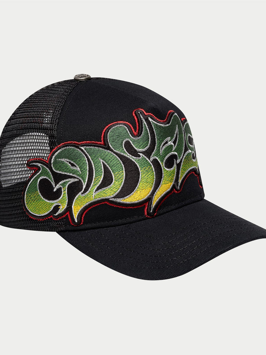 GS Neo Trucker Hat (Black/Yellow/Red) — view 1