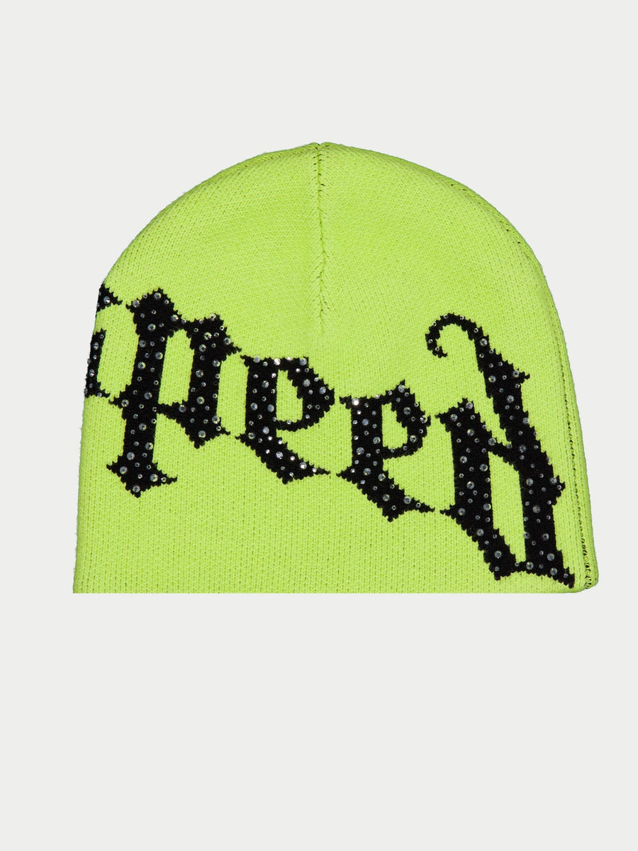 Godspeed OG Logo Studded Beanie (Green/Black) — view 2