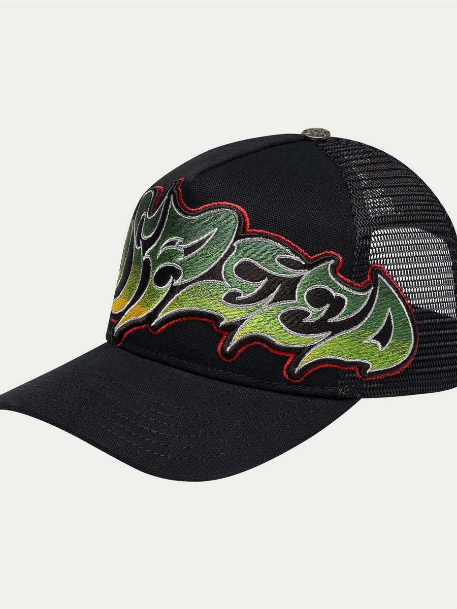 GS Neo Trucker Hat (Black/Yellow/Red) — view 3