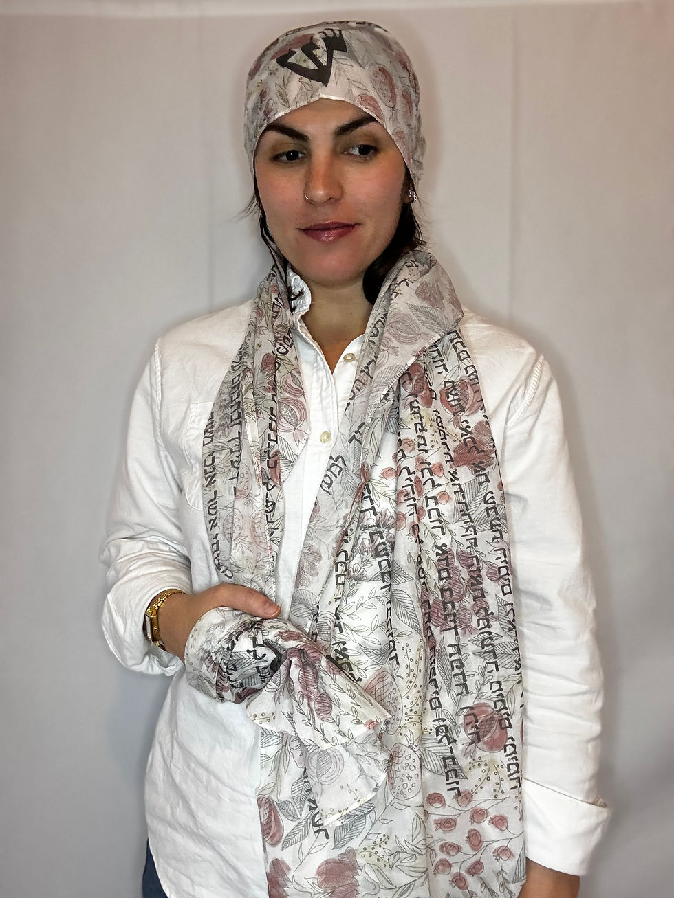 Thumbnail: Watercolor and Ink Poms Shechinah Tefillin