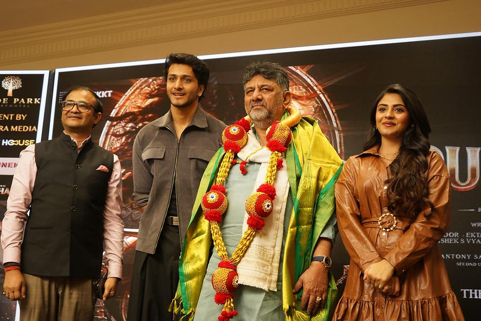 কর্ণাটকের মাননীয় উপ-মুখ্যমন্ত্রী শ্রী ডি কে শিবকুমার, বেঙ্গালুরুতে মোহনলাল অভিনীত 'বৃষভ' ছবির গানের উদ্বোধন করলেন