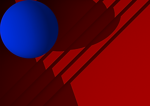 Blue And Red Composition