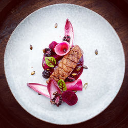 Seared duck breast, heritage beetroot, blackberries