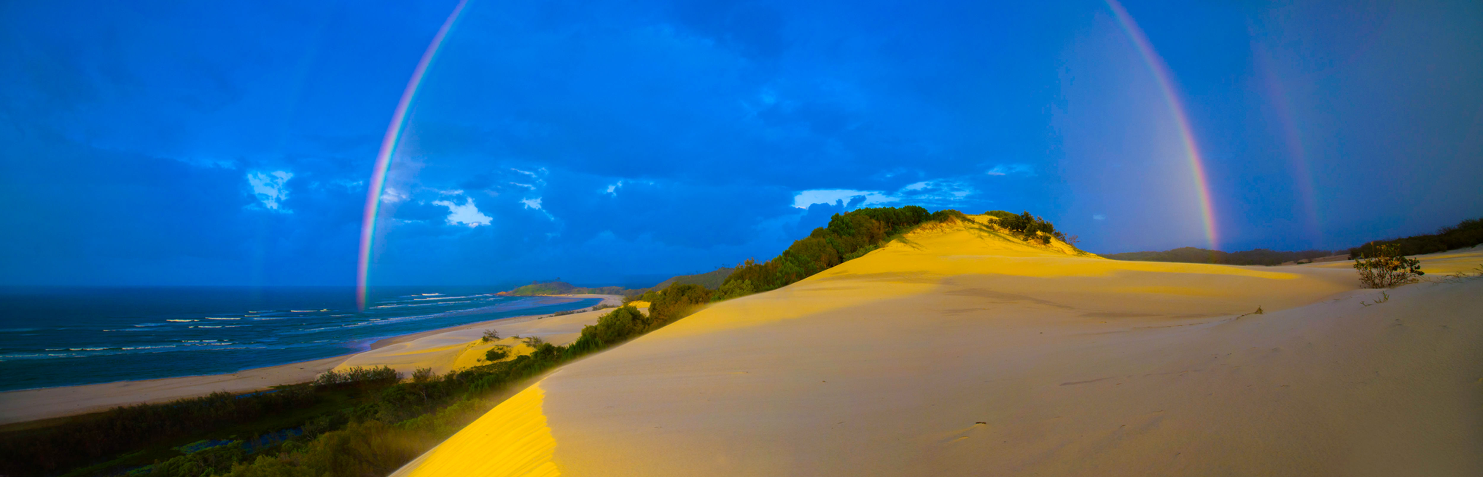 Prints | Seascapes | Approaching squall, Fraser Island # Pano