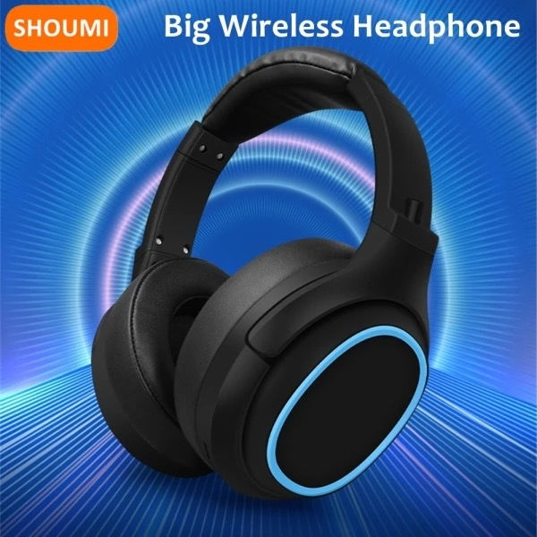 Shoumi Large Earmuffs Headhones Bluetooth Headphon Wireless Earphones Bass Heads
