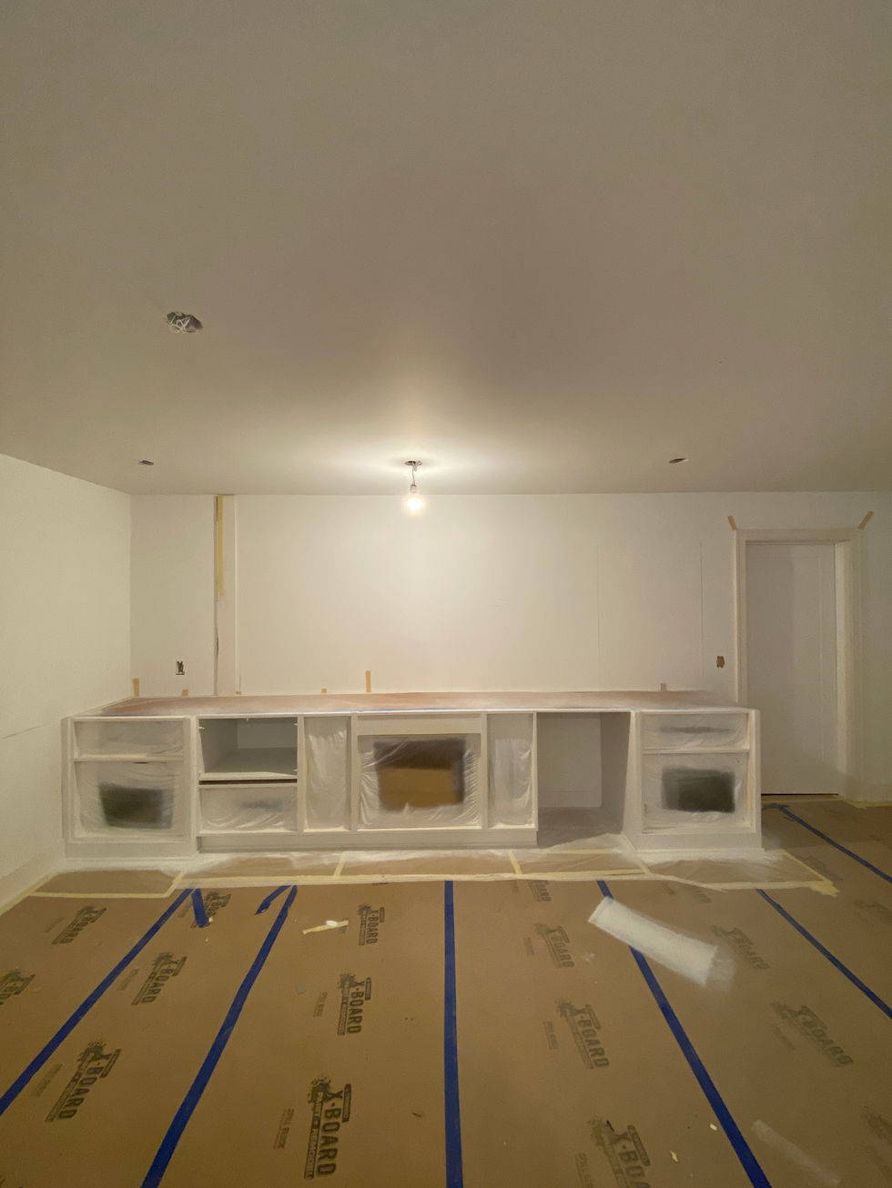 Interior cabinet painting in Edina home Minnesota