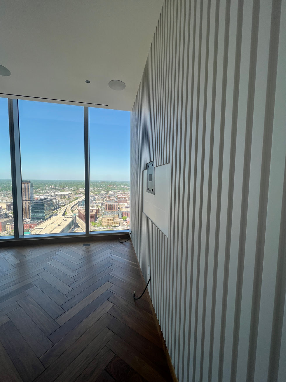 Interior wall painting in luxury minneapolis condo