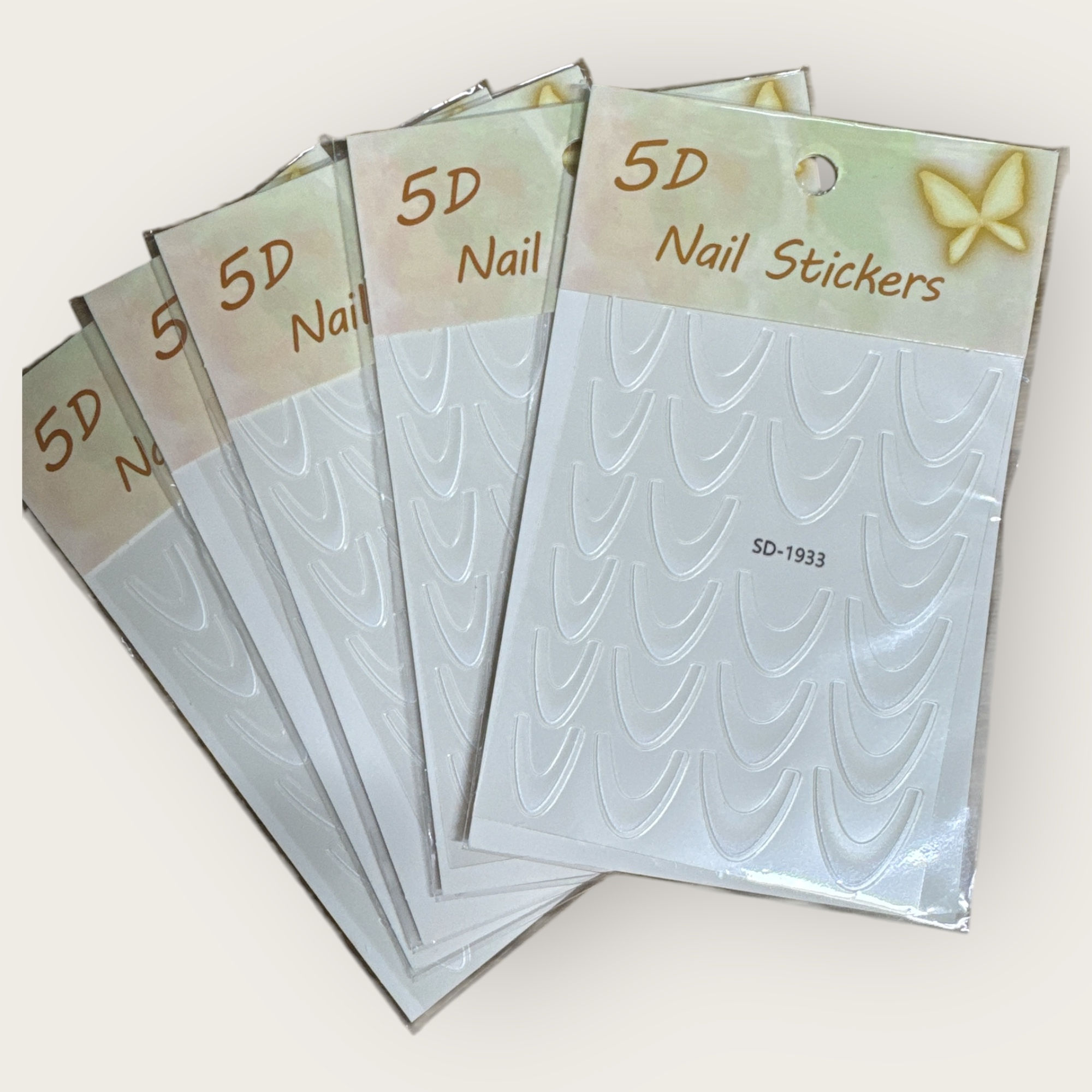 French Sticker Beyaz