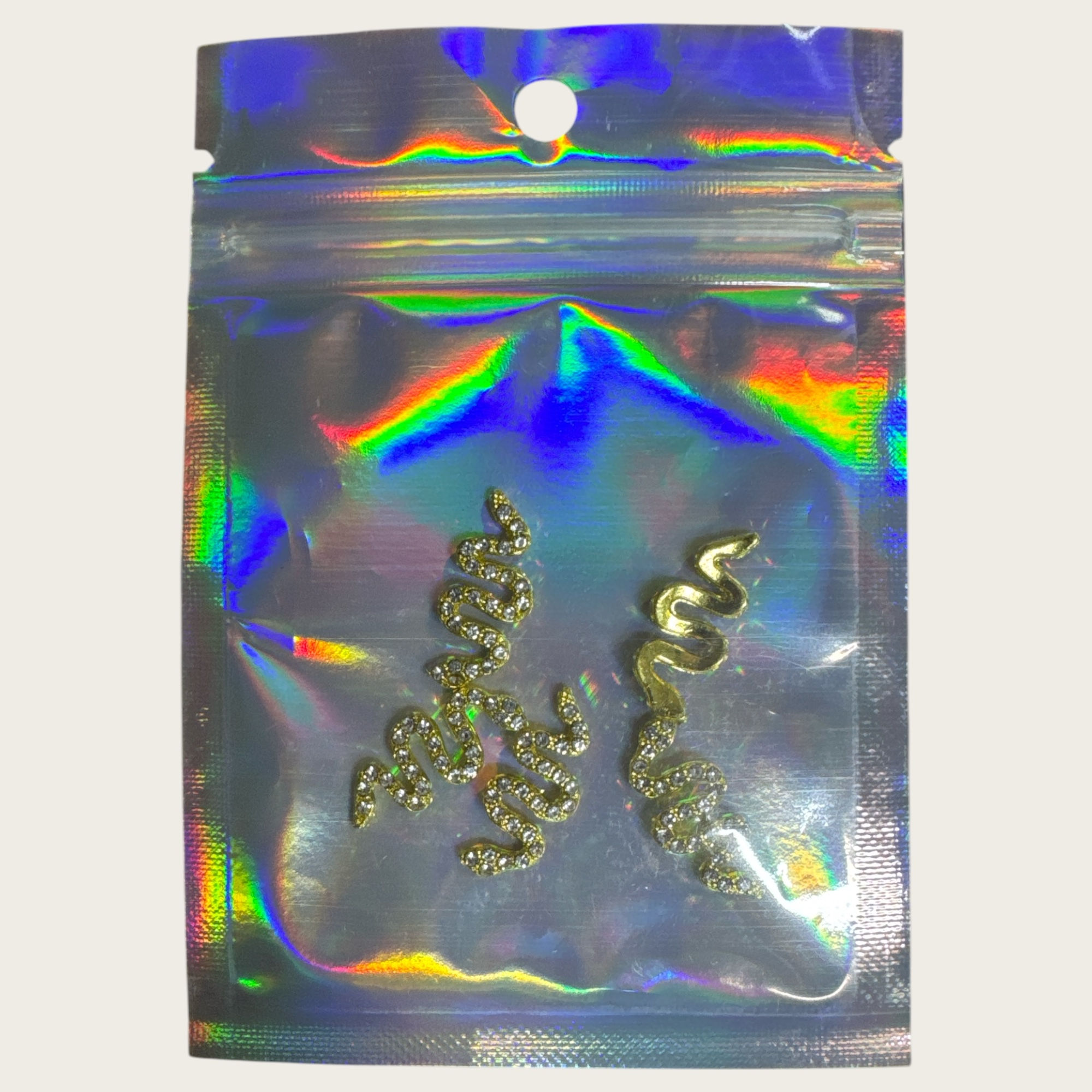 Metal Taşlı Yılan Charm 5li