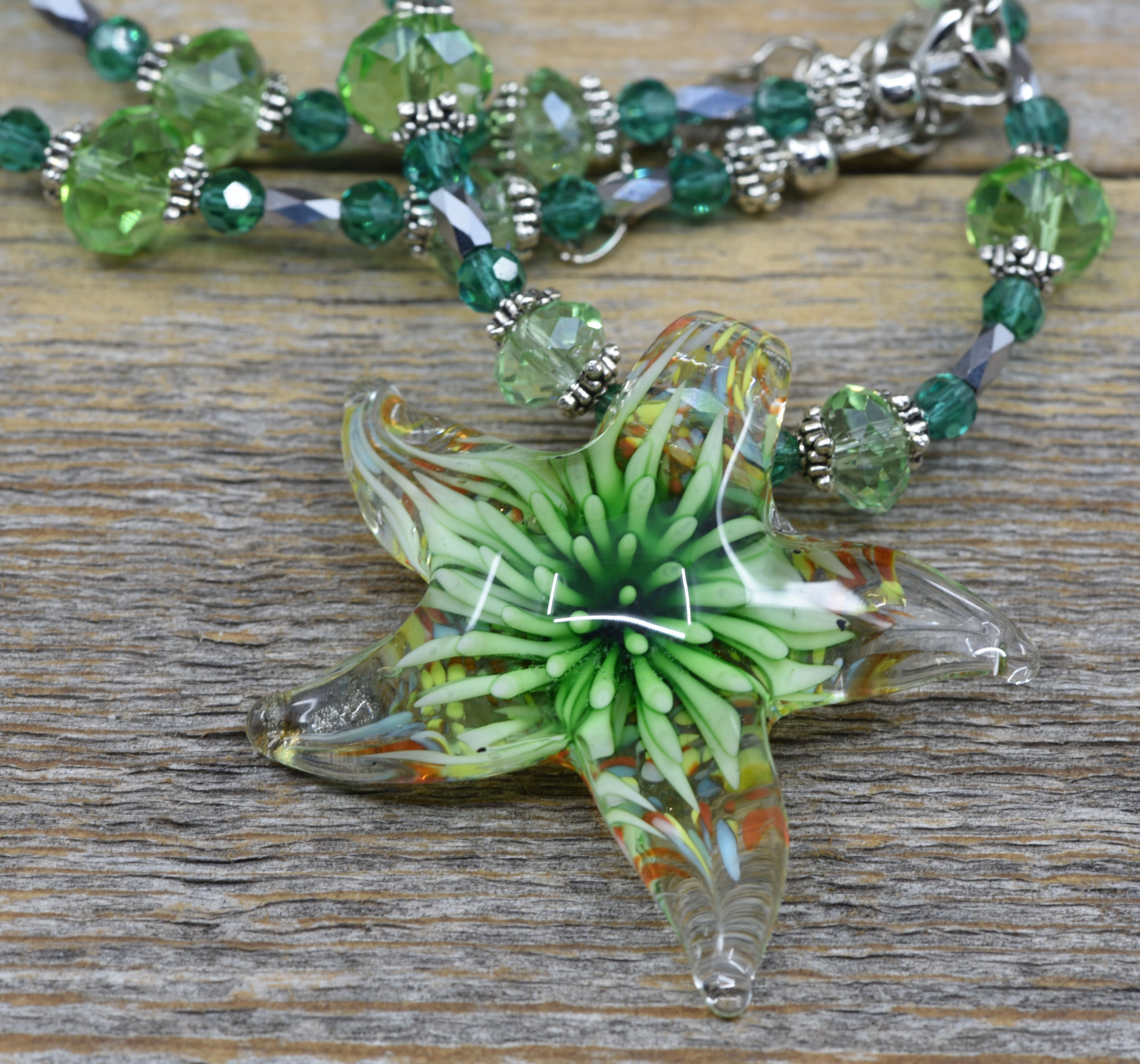 Murano Glass Starfish Necklace.