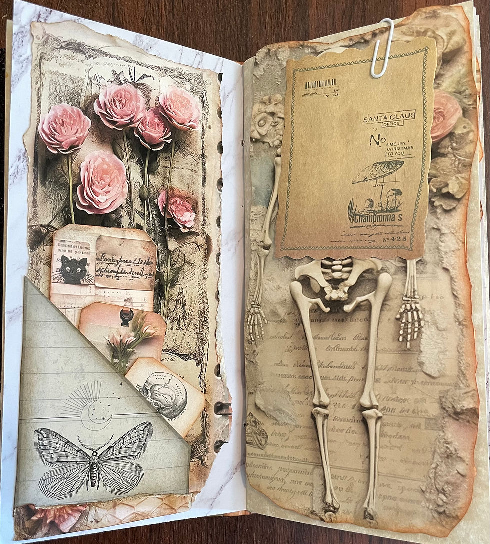 Thumbnail: "Pink Gothic".  Traveller Junk Journal