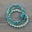 Thumbnail: Aqua Stacking Bracelets.  Three Bracelet Set.