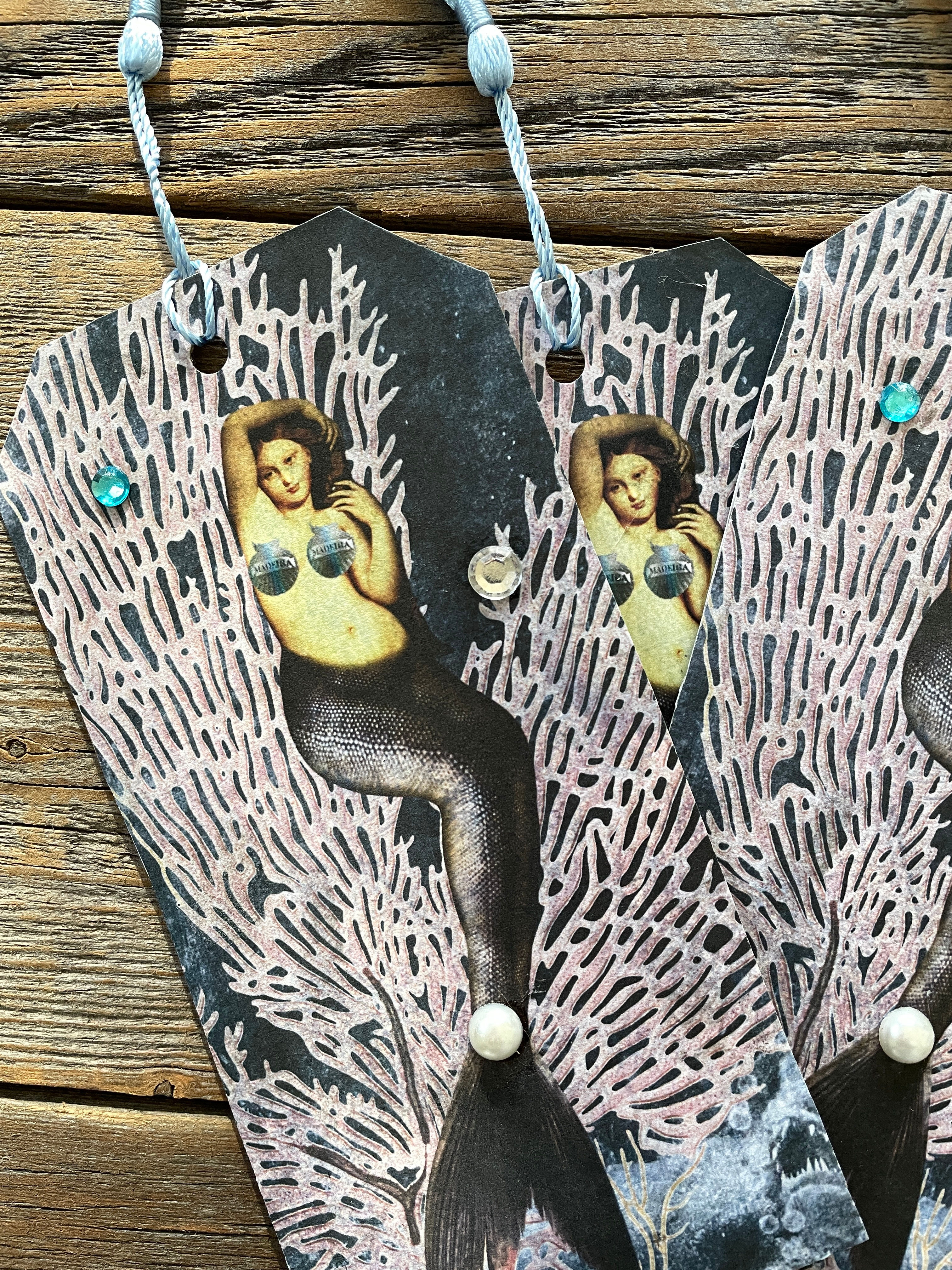Mermaid With Lavender Coral Bookmark.