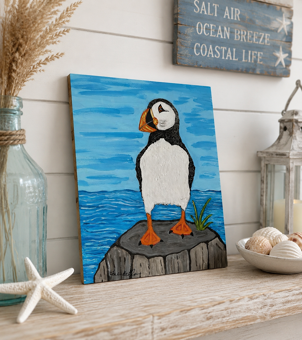Thumbnail: 🐧 "Guardian of the Blue Horizon" Original Painting