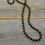 Thumbnail: Long Black Obsidian Glass Bead Necklace.