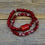 Thumbnail: Red Stacking Bracelets.   2 Bracelet Set.  Red Art Glass Beads.