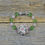 Thumbnail: Flower Bracelet with Rose Quartz and Green Crystal Beads.