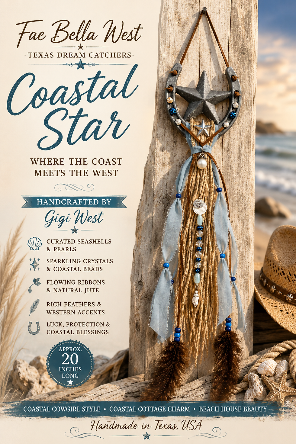 Thumbnail: Coastal Star Texas Dream Catcher Fae Bella West