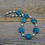 Thumbnail: Turquoise Blue Ceramic with a Painted Black Lace Design.
