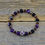 Thumbnail: Purple Swirl Agate and Flower Charm Bracelet.