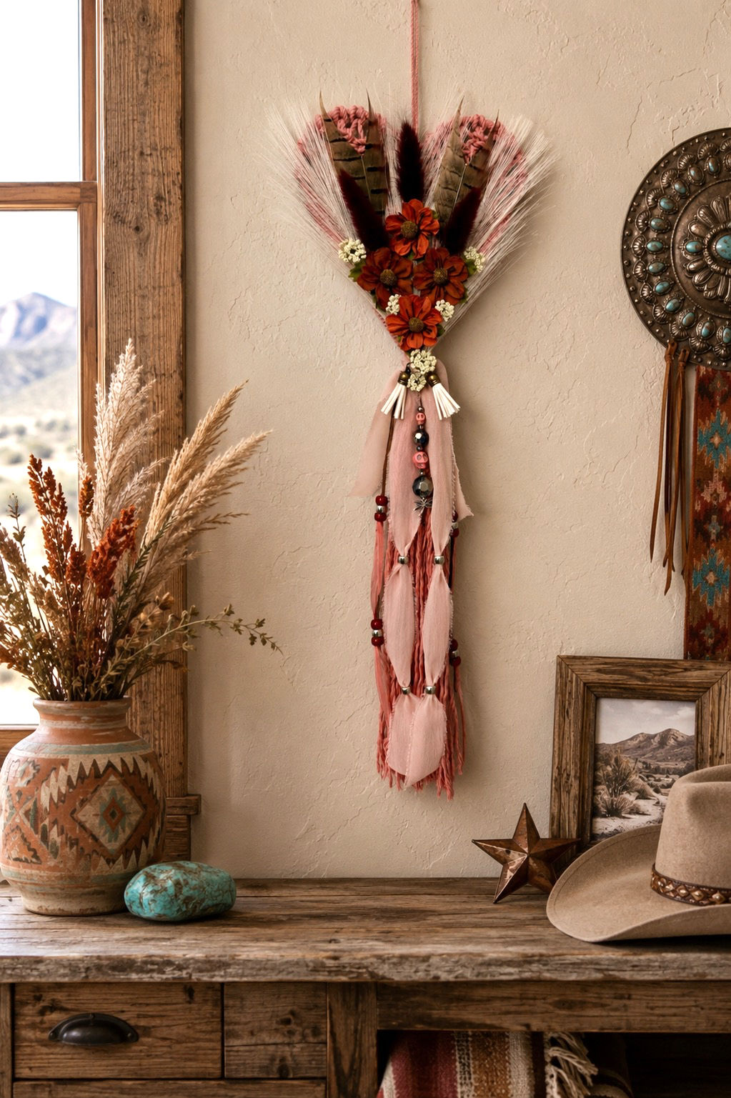 "Dusty Rose Dreams". Western Heart Talisman