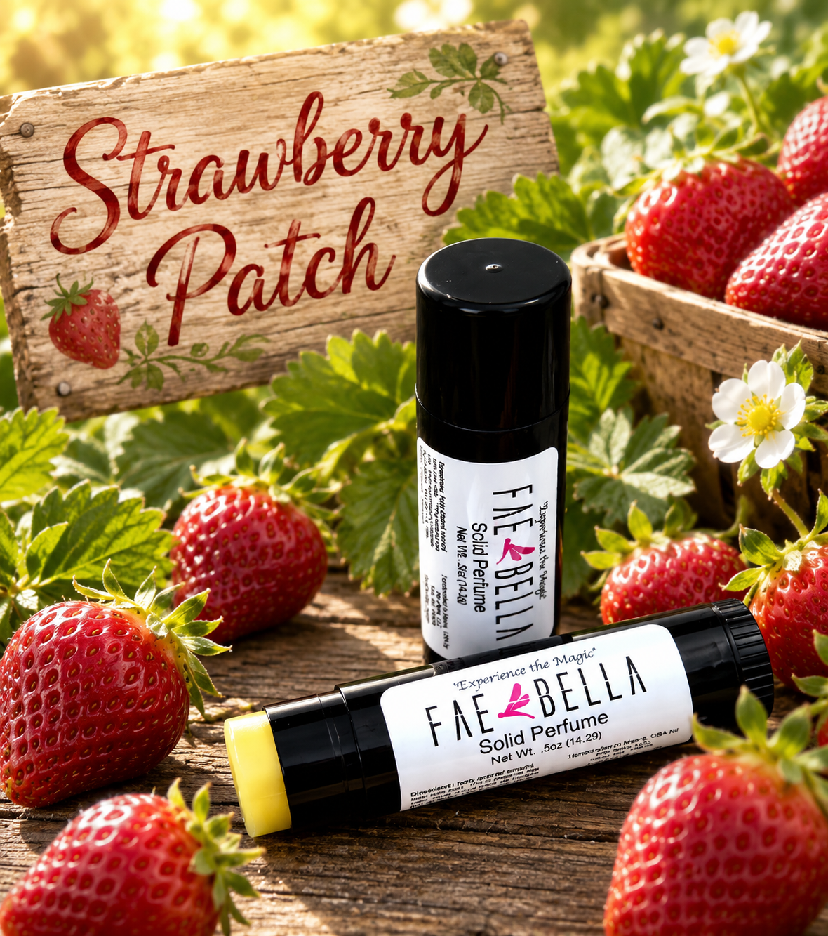 Strawberry Patch Solid Perfume. Fae Bella