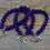 Thumbnail: Triple Moon Goddess Pentagram Bracelet.  Purple Glass Bracelet.