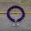 Thumbnail: Triple Moon Goddess Pentagram Bracelet.  Purple Glass Bracelet.