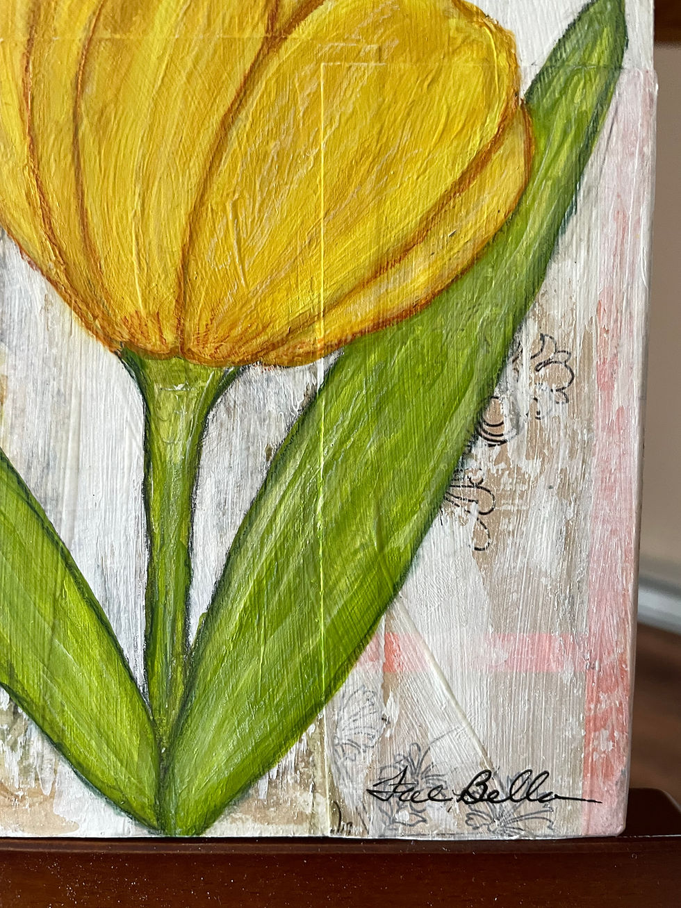 Thumbnail: Fae Bella Painting of a Yellow Tulip