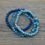Thumbnail: Blue Stacking Bracelets.  Three Bracelet Set.