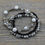 Thumbnail: Black and White Stacking Bracelets.  Three Bracelet Set.
