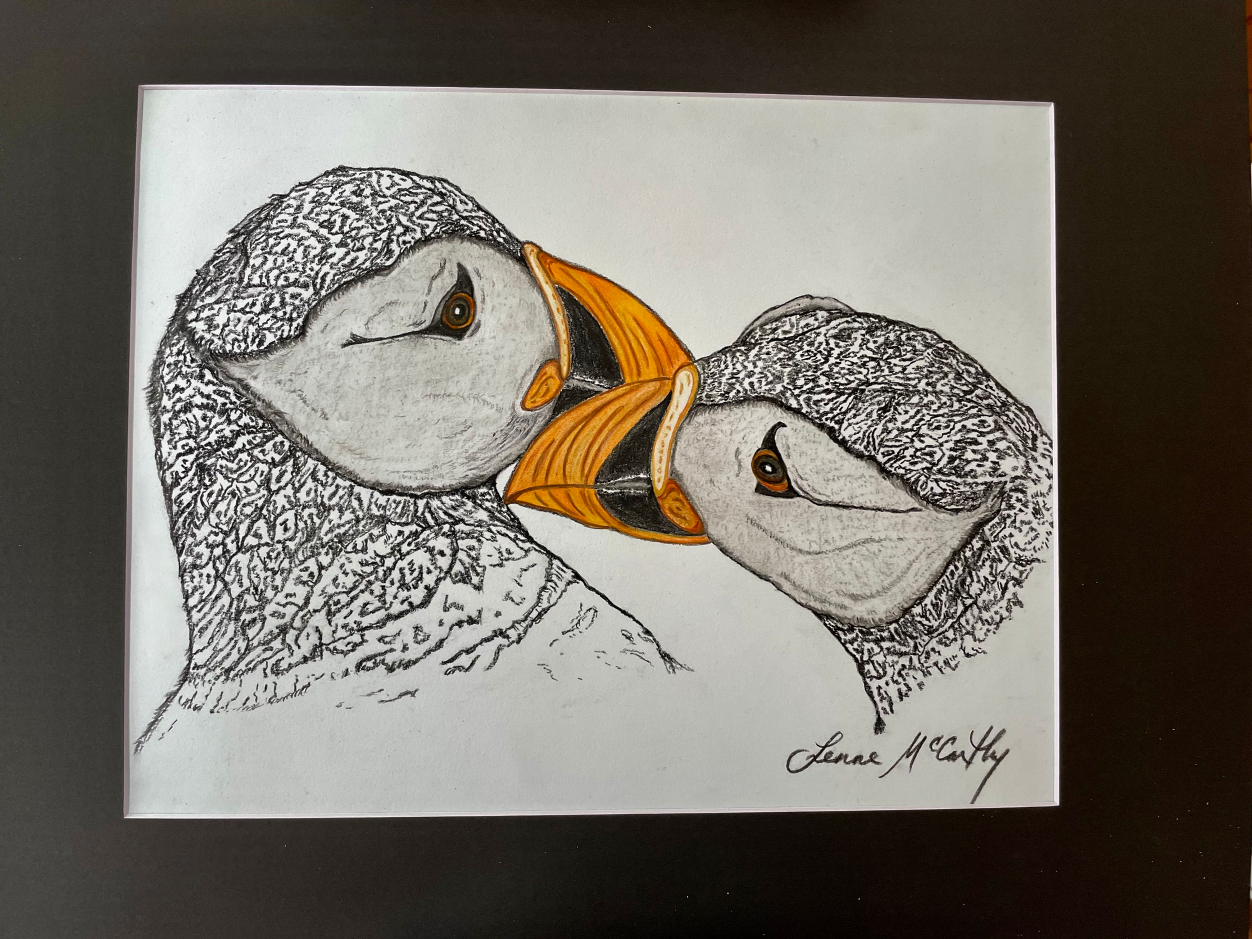 "Puffins".Original Artwork