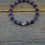 Thumbnail: Amethyst Bracelet.  Crystal and Enamel Heart Charm.