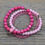 Thumbnail: Pink Stacking Bracelets.  Three Bracelet Set.